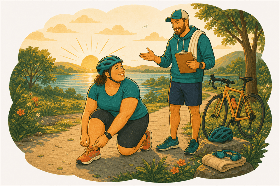 Illustration: Puis-je faire un triathlon si je suis en surpoids ?