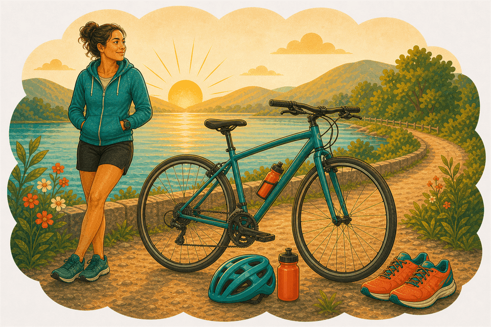 Illustration for Can I Do a Triathlon on a Hybrid Bike?