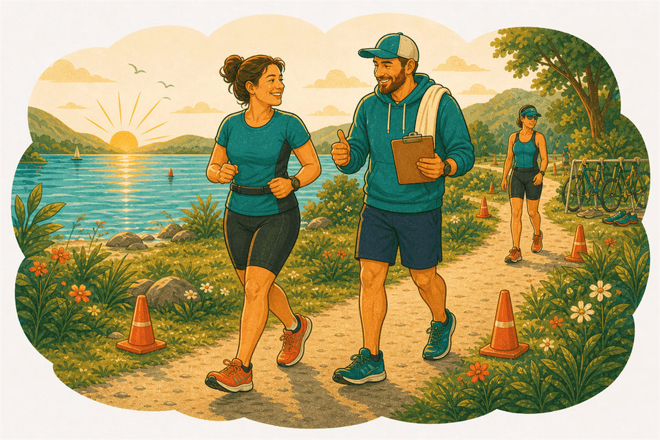 Illustration: Peux-tu marcher pendant la course à pied d'un triathlon ?