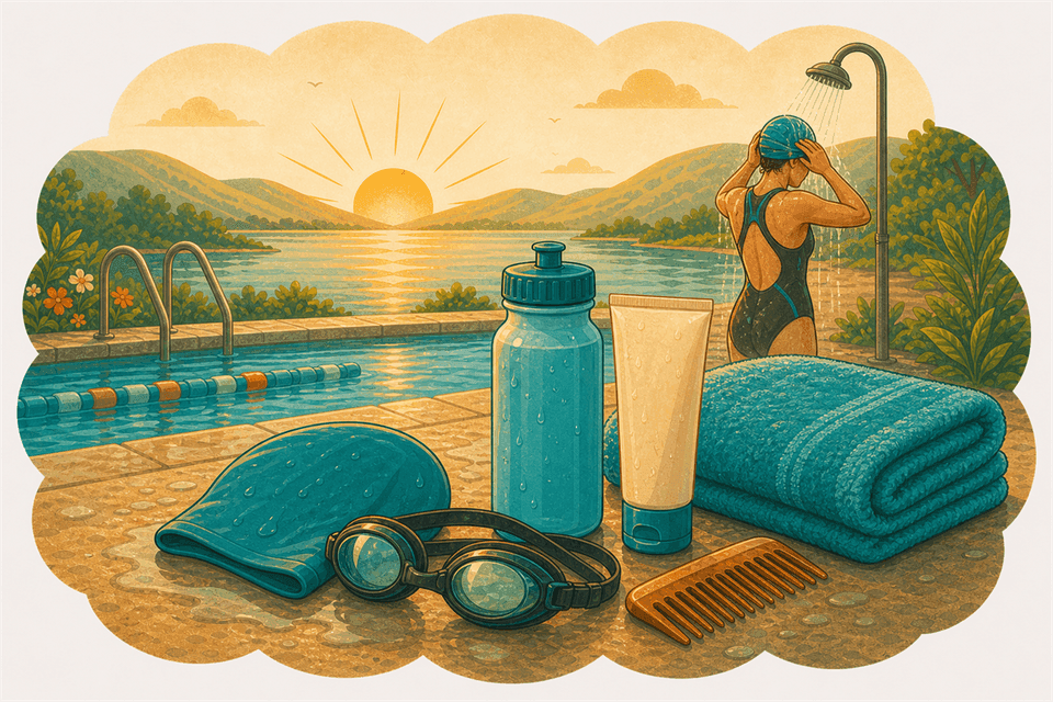 Illustration: So bekommst du Chlor aus deinem Haar (und rettest deine Haut)