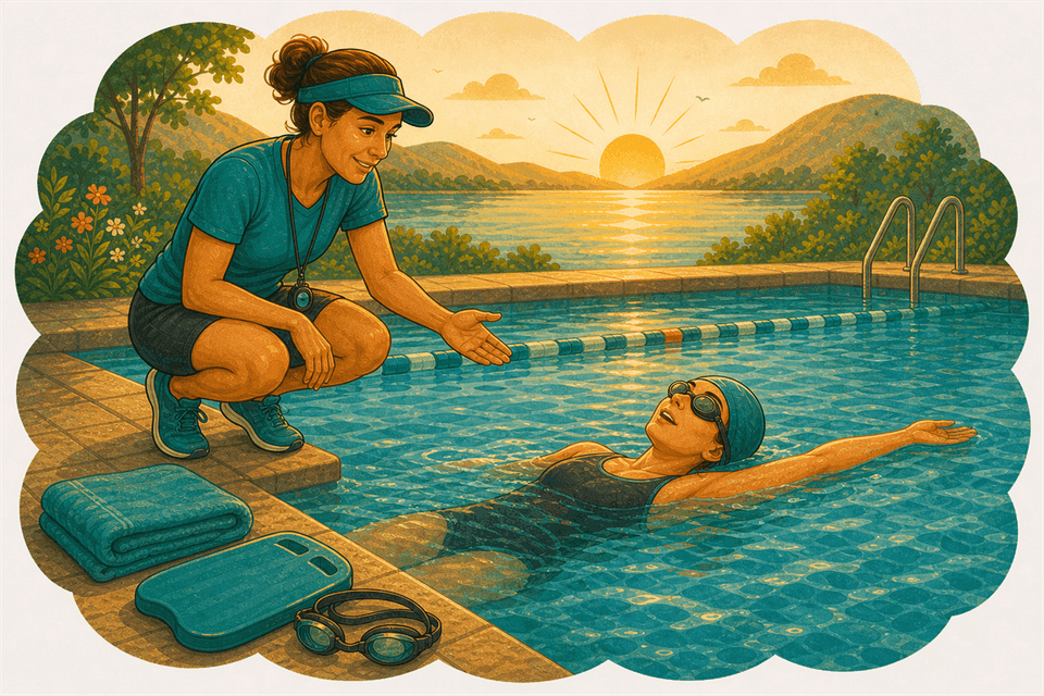 Illustration: Brauche ich Schwimmkurse oder kann ich für einen Triathlon selbst lernen?