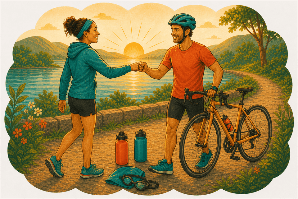 Illustration: Wie finde ich einen Triathlonverein oder Trainingspartner für Anfänger?