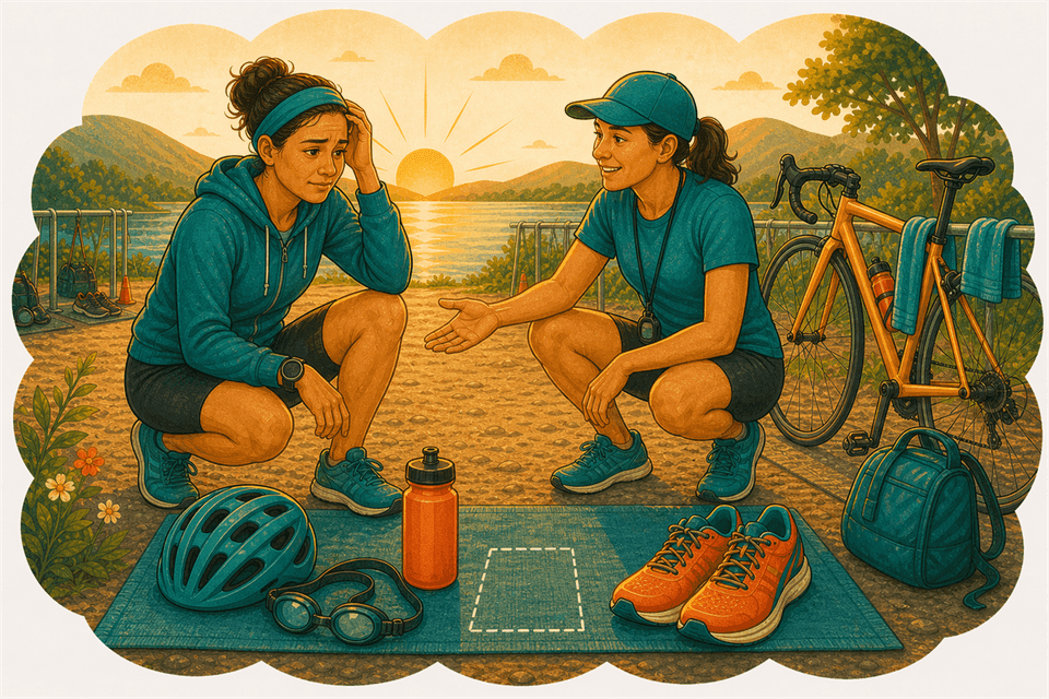 Illustration: Was tun, wenn du etwas in der Wechselzone vergisst