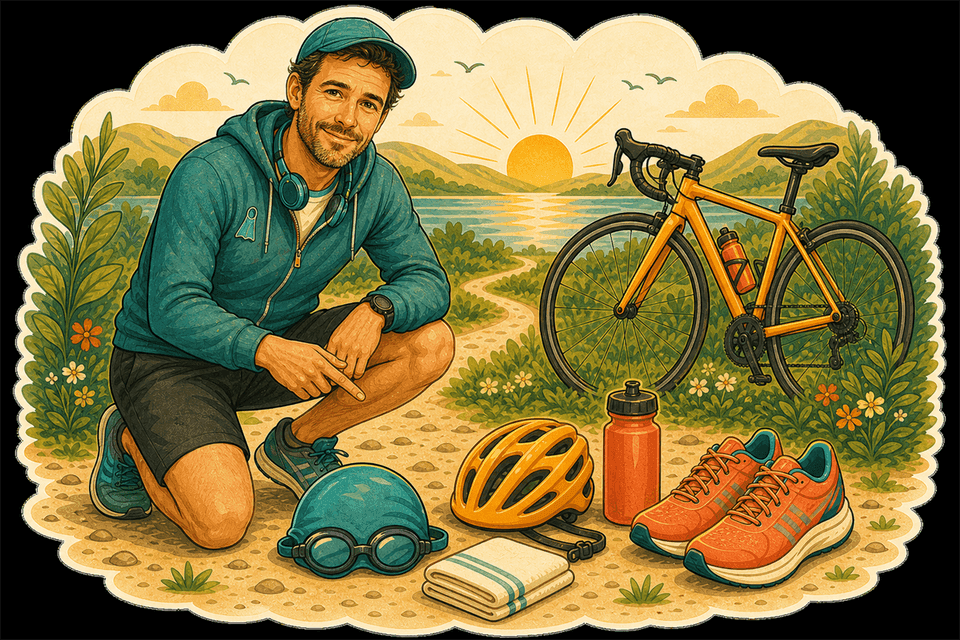 Illustration: De quel matériel as-tu vraiment besoin pour ton premier triathlon ?