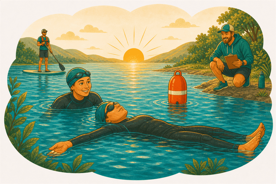 Illustration: Comment ne pas paniquer en eau libre ?
