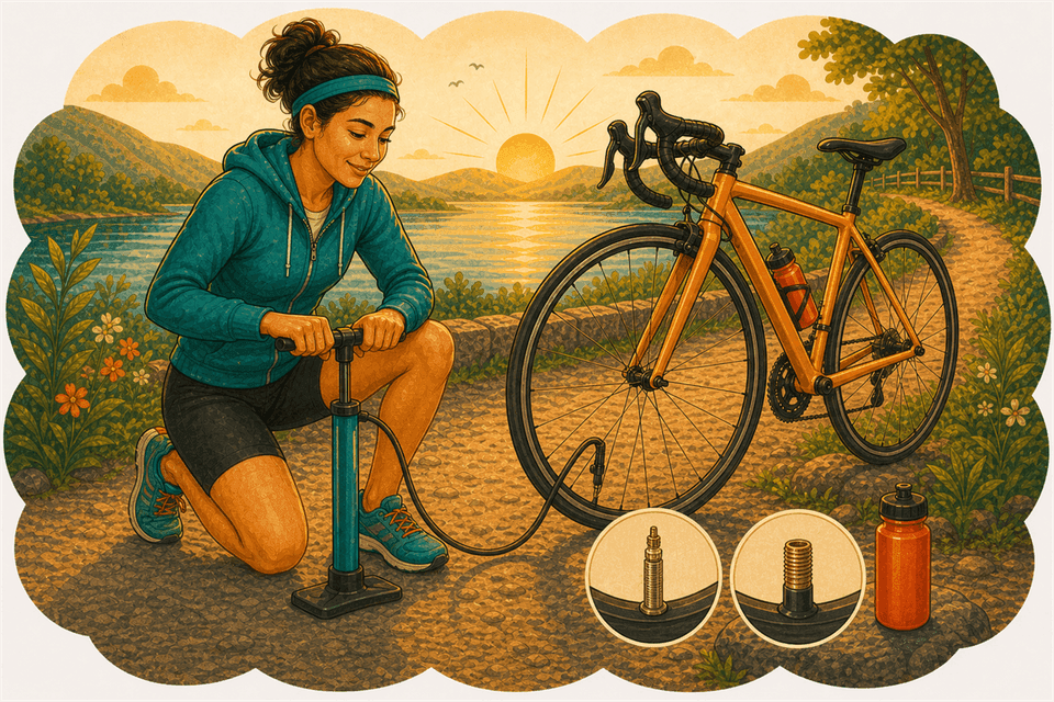 Illustration for How to Pump a Bike Tire (Presta vs Schrader, Plainly)