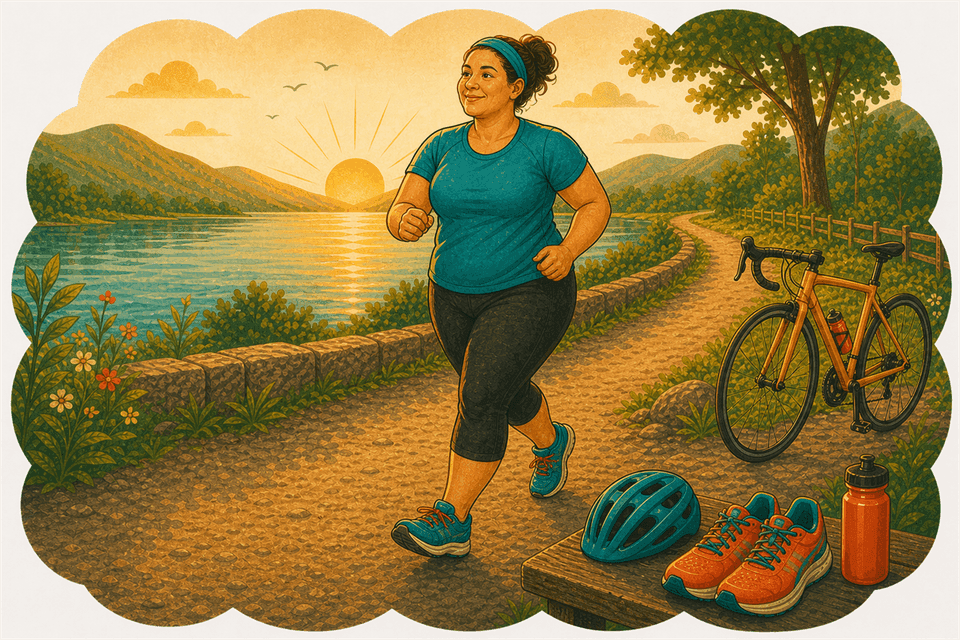 Illustration for Can I Lose Weight and Train for a Triathlon at the Same Time?