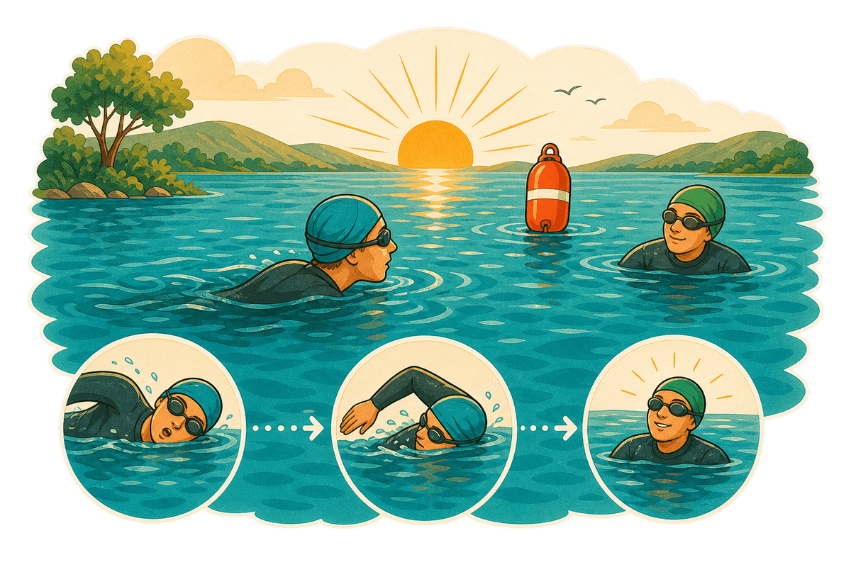 Illustration for Open Water and the Swim Panic Nobody Warned You About