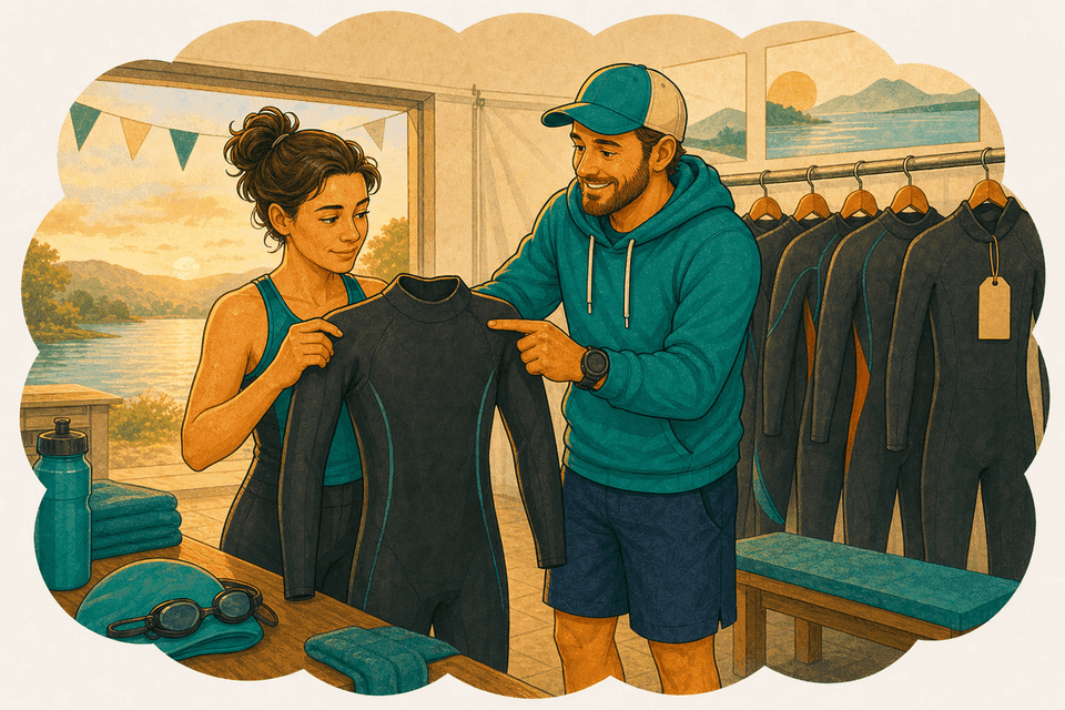 Illustration: Combinaison néoprène pour mon premier triathlon : louer ou acheter ?