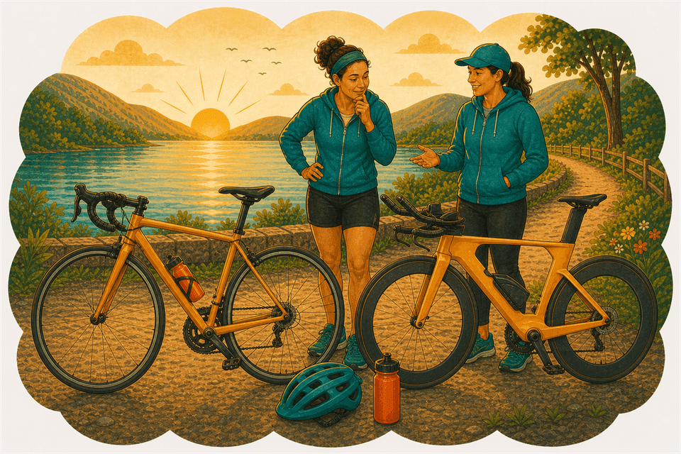 Illustration: Was ist der Unterschied zwischen einem Rennrad und einem Triathlonrad?