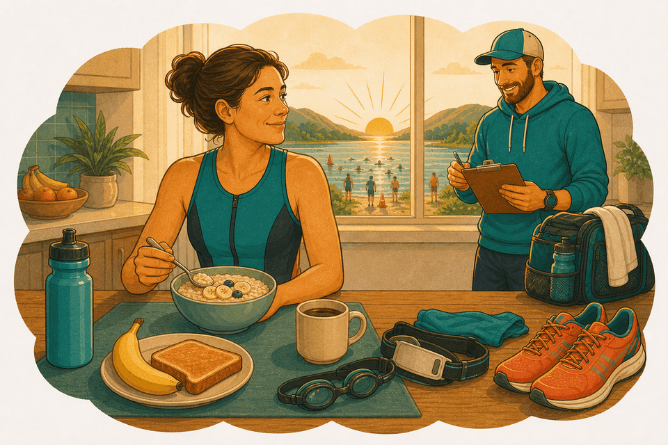 Illustration: Que devrais-je manger le matin d'un triathlon sprint ?