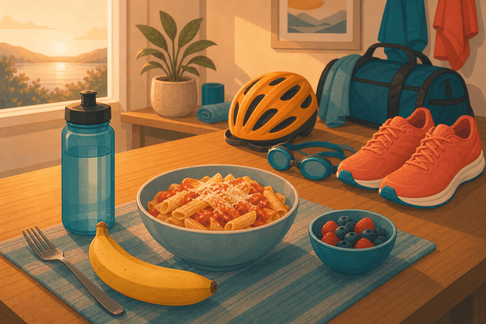 Illustration: Que devrais-je manger la veille de mon premier triathlon ?