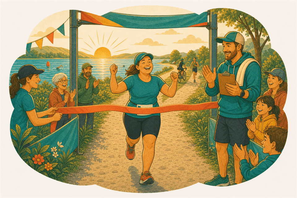 Illustration: Vais-je finir dernier à mon premier triathlon ?